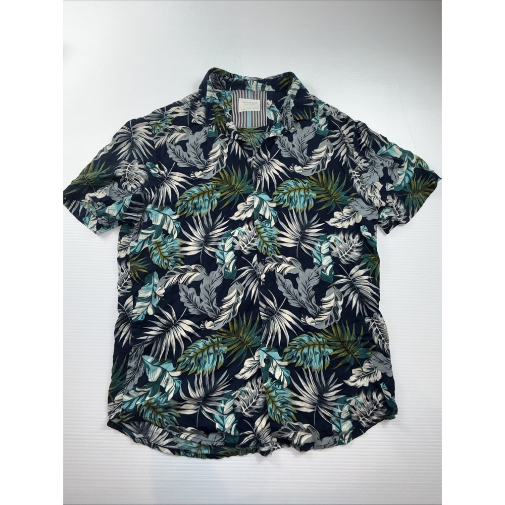 CACTUS MAN Ricky Singh Hawaiian Tropical Leaves Shirt Men's M